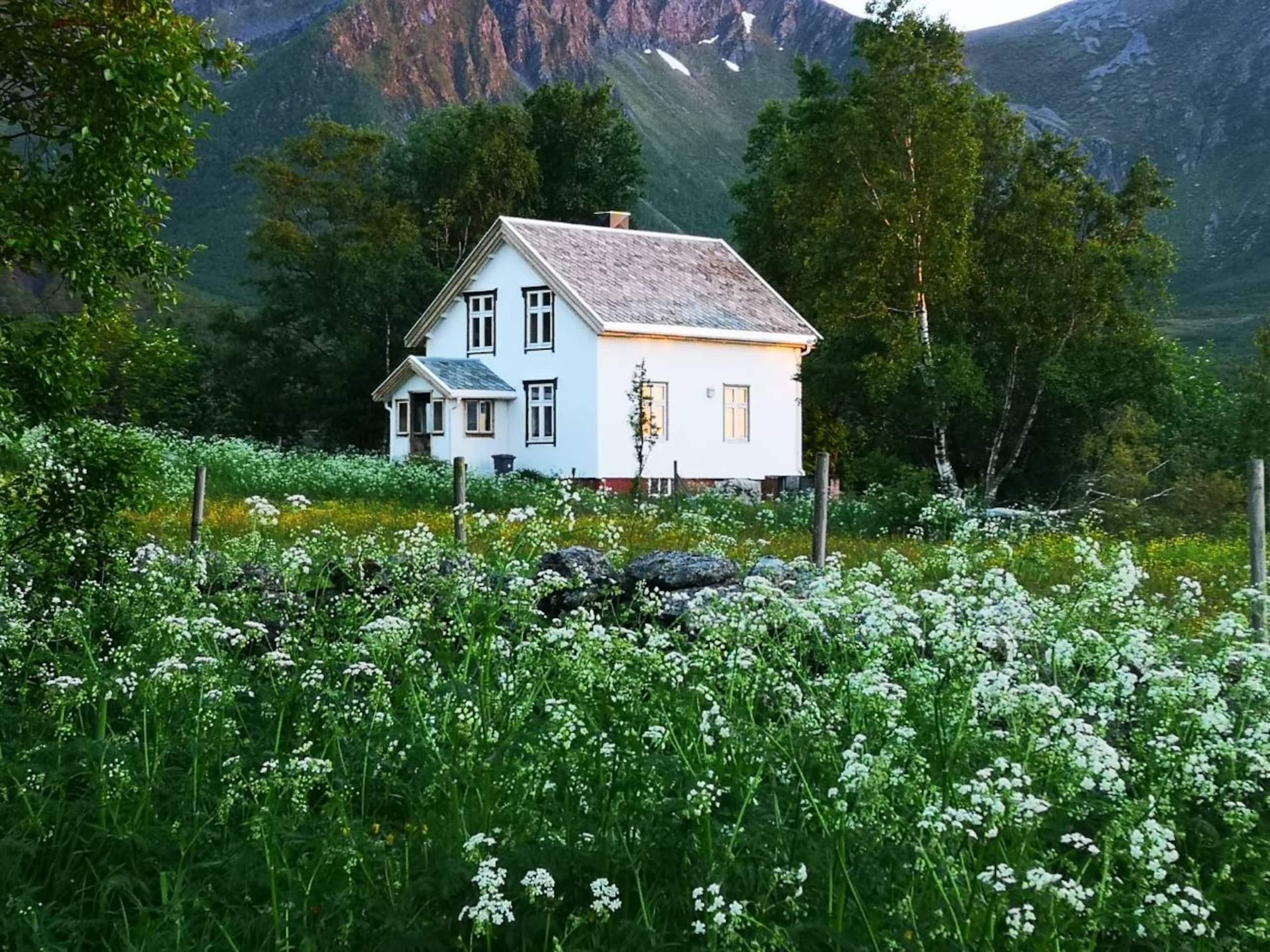 Sjarmerende hus på Engeløya i Steigen, Nordland